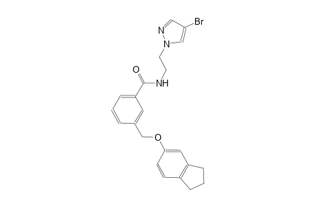 N-[2-(4-bromo-1H-pyrazol-1-yl)ethyl]-3-[(2,3-dihydro-1H-inden-5-yloxy)methyl]benzamide