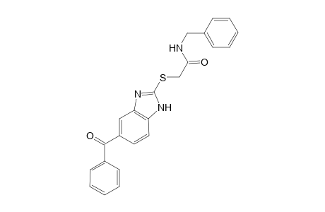Acetamide, 2-[(5-benzoyl-1H-1,3-benzimidazol-2-yl)thio]-N-(phenylmethyl)-