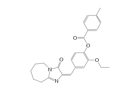 2-ethoxy-4-[(E)-(3-oxo-6,7,8,9-tetrahydro-3H-imidazo[1,2-a]azepin-2(5H)-ylidene)methyl]phenyl 4-methylbenzoate