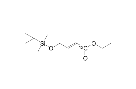 Ethyl [1-13C]-(E)-4-((tert-butyldimethylsilyl)oxy)but-2-enoate