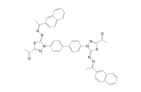 1,1'-(5,5'-([1,1'-Biphenyl]-4,4'-diyl)bis(5-((1-(naphthalen-2-yl) ethylidene)hydrazono)-4,5-dihydro-1,3,4-thiadiazole-4,2-diyl)) bis(ethan-1-one)