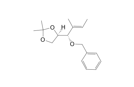 E-(2R,3S)-1,2-O-Isopropylidene-3-benzyloxy-4-methyl-hex-4-ene-1,2-diol