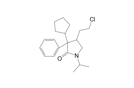 4-(2-chloroethyl)-3-cyclopentyl-1-isopropyl-3-phenyl-2-pyrrolidinone