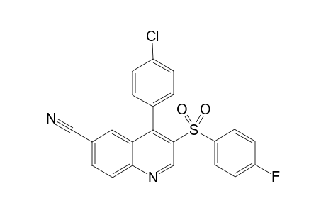 4-(4-Chlorophenyl)-3-((4-fluorophenyl)sulfonyl)quinoline-6-carbonitrile