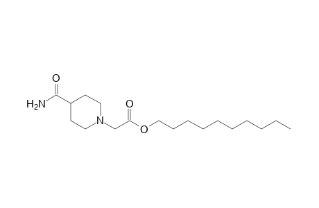 4-carbamoyl-1-piperidineacetic acid, decyl ester
