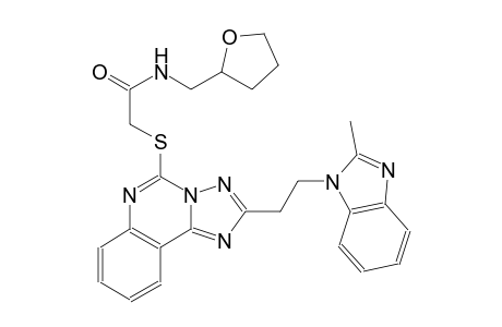 2-({2-[2-(2-methyl-1H-benzimidazol-1-yl)ethyl][1,2,4]triazolo[1,5-c]quinazolin-5-yl}sulfanyl)-N-(tetrahydro-2-furanylmethyl)acetamide