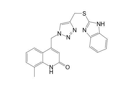 4-((4-(((1H-benzo[d]imidazol-2-yl)thio)methyl)-1H-1,2,3-triazol-1-yl)methyl)-8-methylquinolin-2(1H)-one