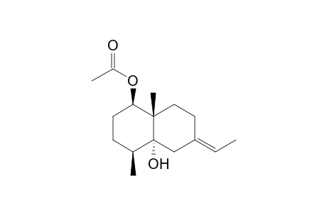 E/Z-1.beta.-Acetoxy-4.beta.,10.beta.-dimethyl-5.alpha.-hydroxy-7-ethylenedecalin