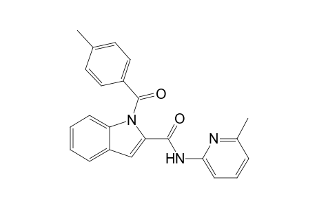 2-[N-(6'-Methyl-2'-pyridylyl)aminocarbonyl]-N(1)-(p-methylbenzoyl)-indole