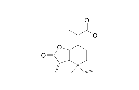 2-(1-Methoxycarbonyl-ethyl)-5-methyl-5-ethenyl-7-methylene-9-oxa-bicyclo[4.3.0]nonan-8-one