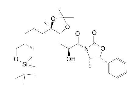(4S,5R)-3-[(S)-3-{(4R,5R)-5-[(S)-5-(tert-butyldimethylsiloxy)-4-methylpentyl]-2,2,5-trimethyl-1,3-dioxolan-4-yl}-2-hydroxypropanoyl]-4-metyl-5-phenyloxazolidin-2-one
