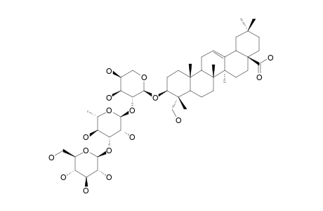 HEDERAGENIN-PYRANOSYL-(1->3)-ALPHA-L-RHAMNOPYRANOSYL-(1->2)-ALPHA-L-ARABINOPYRANOSIDE