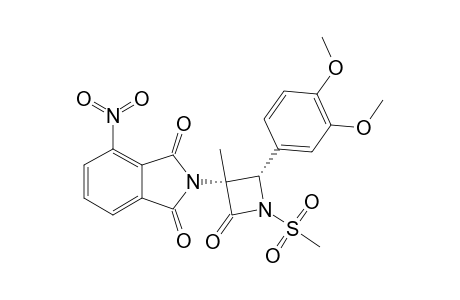 2-[2-(3,4-DIMETHOXYPHENYL)-1-METHANESULFONYL-3-METHYL-4-OXOAZETIDIN-3-YL]-4-NITROISOINDOLE-1,3-DIONE