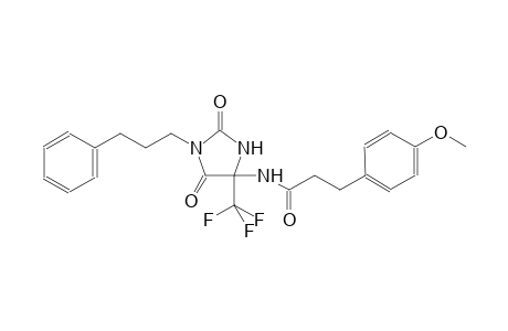 N-[2,5-dioxo-1-(3-phenylpropyl)-4-(trifluoromethyl)-4-imidazolidinyl]-3-(4-methoxyphenyl)propanamide