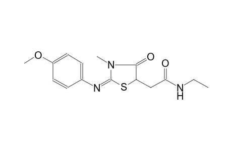 N-ethyl-2-{(2E)-2-[(4-methoxyphenyl)imino]-3-methyl-4-oxo-1,3-thiazolidin-5-yl}acetamide