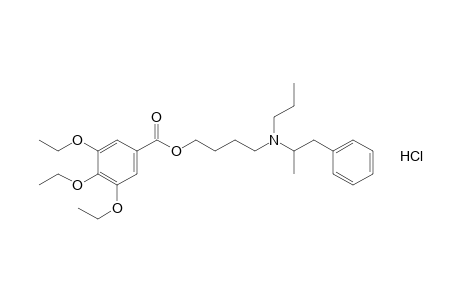 3,4,5-triethoxybenzoic acid, 4-[(alpha-methylphenethyl)propylamino]butyl ester, hydrochloride