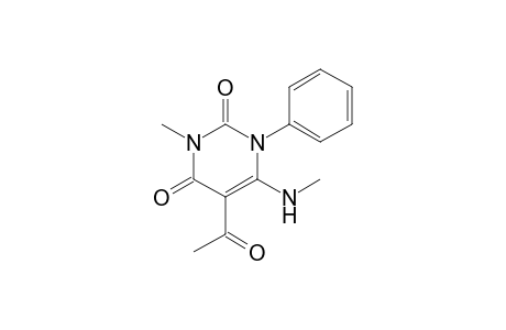 5-acetyl-3-methyl-6-(methylamino)-1-phenyl-pyrimidine-2,4-dione