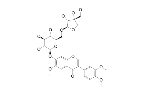 MILLESIANIN-F;CLADRASTIN-7-O-BETA-D-APIOFURANOSYL-(1->6)-BETA-D-GLUCOPYRANOSIDE