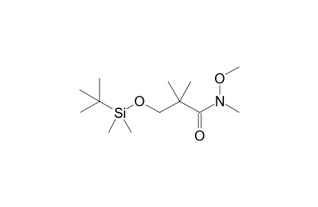 3-(tert-butyldimethylsilyloxy)-N-methoxy-N,2,2-trimethylpropanamide