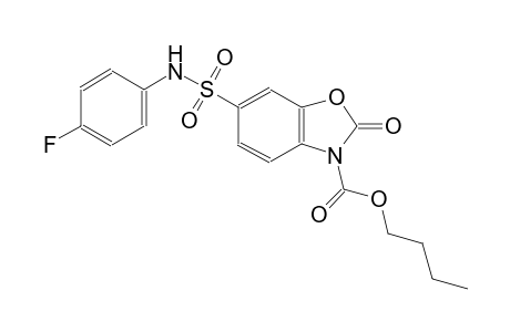 butyl 6-[(4-fluoroanilino)sulfonyl]-2-oxo-1,3-benzoxazole-3(2H)-carboxylate