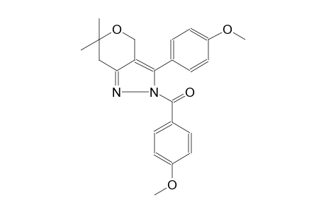 pyrano[4,3-c]pyrazole, 2,4,6,7-tetrahydro-2-(4-methoxybenzoyl)-3-(4-methoxyphenyl)-6,6-dimethyl-