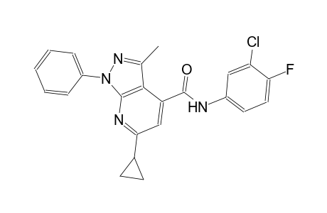 N-(3-chloro-4-fluorophenyl)-6-cyclopropyl-3-methyl-1-phenyl-1H-pyrazolo[3,4-b]pyridine-4-carboxamide