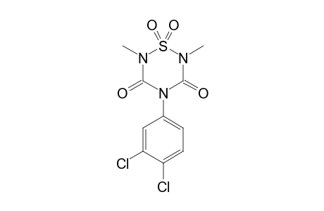 2H-1,2,4,6-Thiatriazine-3,5(4H,6H)-dione, 4-(3,4-dichlorophenyl)-2,6-dimethyl-, 1,1-dioxide