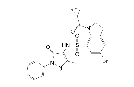 1H-indole-7-sulfonamide, 5-bromo-1-(cyclopropylcarbonyl)-N-(2,3-dihydro-1,5-dimethyl-3-oxo-2-phenyl-1H-pyrazol-4-yl)-2,3-dihydro-