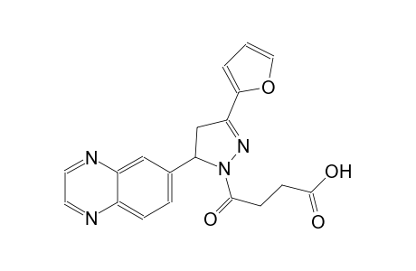 1H-pyrazole-1-butanoic acid, 3-(2-furanyl)-4,5-dihydro-gamma-oxo-5-(6-quinoxalinyl)-