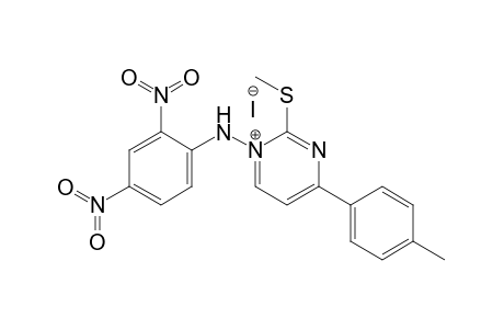 1-(2,4-dinitrophenyl)amino-4-(p-tolyl)-2-methylthiopyrimidinium iodide