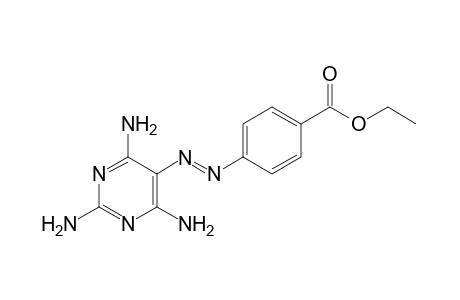 p-[(2,4,6-triamino-5-pyrimidinyl)azo]benzoic acid, ethyl ester