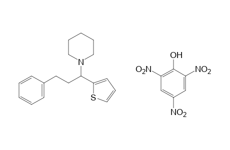 2-(1-piperidino-3-phenylpropyl)thiophene, picrate