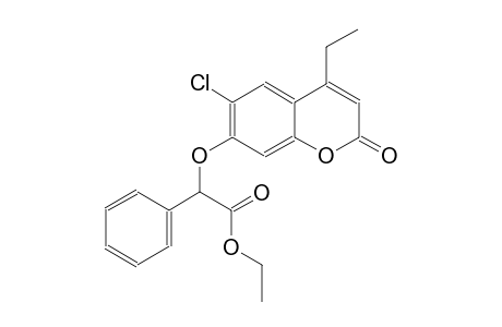 benzeneacetic acid, alpha-[(6-chloro-4-ethyl-2-oxo-2H-1-benzopyran-7-yl)oxy]-, ethyl ester