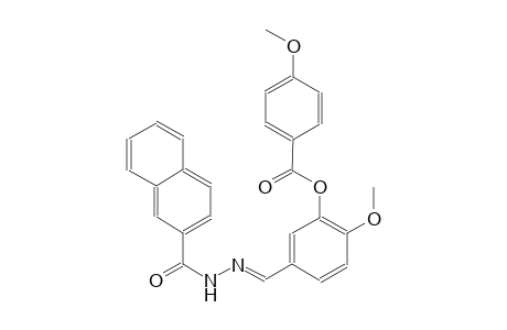 2-methoxy-5-[(E)-(2-naphthoylhydrazono)methyl]phenyl 4-methoxybenzoate