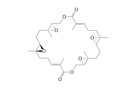 FL2E4-4 [2,6,10,15,19,23,26-Hexamethyl-6,7;10,11;19,20;23,24-tetraepoxy-13,26-dioxacyclohexaeicos-2,15-dien-1,14-dione] isomer