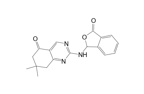 6H-Quinazolin-5-one, 7,7-dimethyl-2-(3-oxo-1,3-dihydroisobenzofuran-1-ylamino)-7,8-dihydro-