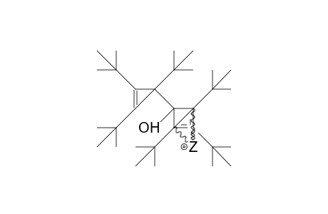 1,2,3-Tri-tert-butyl-4-(1,2,3-tri-tert-butyl-2-cyclopropenyl)-4-hydroxy-homocyclopropenylium cation