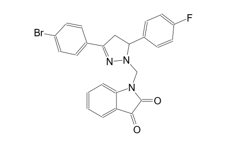 1-{[3-(4-bromophenyl)-5-(4-fluorophenyl)-4,5-dihydro-1H-pyrazol-1-yl]methyl}-1H-indole-2,3-dione