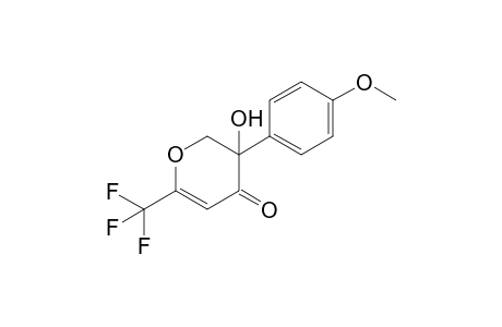 3-(4-Methoxyphenyl)-3-oxidanyl-6-(trifluoromethyl)-2H-pyran-4-one