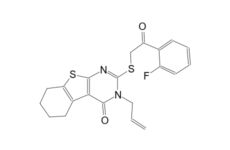 benzo[4,5]thieno[2,3-d]pyrimidin-4(3H)-one, 2-[[2-(2-fluorophenyl)-2-oxoethyl]thio]-5,6,7,8-tetrahydro-3-(2-propenyl)-