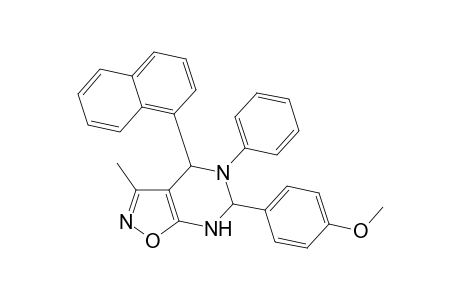 6-(4-Methoxyphenyl)-3-methyl-4-(naphthalen-1-yl)-5-phenyl-4,5,6,7-tetrahydroisoxazolo[5,4-d]pyrimidine