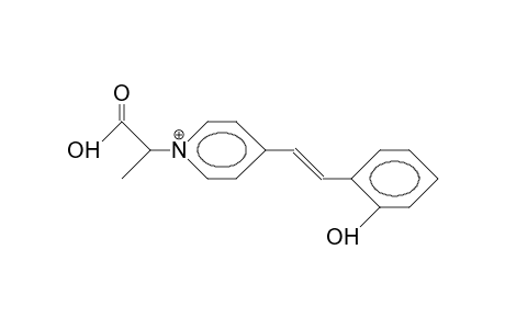 (E)-N-(1-Carboxy-ethyl)-4-O-hydroxystyryl-pyridinium cation