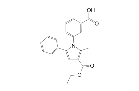 1H-pyrrole-3-carboxylic acid, 1-(3-carboxyphenyl)-2-methyl-5-phenyl-, ethyl ester