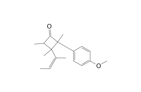 3-(But-2-en-2-yl)-2,3,4-trimethyl-2-(p-methoxyphenyl)cyclobutanone