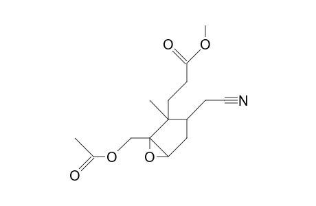 2,3-Epoxy-1a-(2-methoxycarbonyl-ethyl)-2-acetoxymethyl-5b-cyanomethyl-1-methyl-cyclopentane