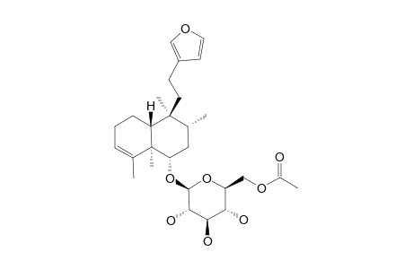 SALVIGRESIDE-D;6-ALPHA-O-(6-O-ACETYL-BETA-D-GLUCOPYRANOSYL)-15,16-EPOXY-CLERODA-3,13(16),14-TRIEN