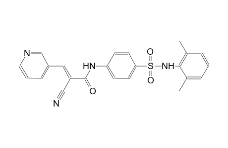 (2E)-2-cyano-N-{4-[(2,6-dimethylanilino)sulfonyl]phenyl}-3-(3-pyridinyl)-2-propenamide