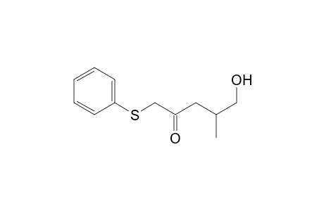4-methyl-5-oxidanyl-1-phenylsulfanyl-pentan-2-one