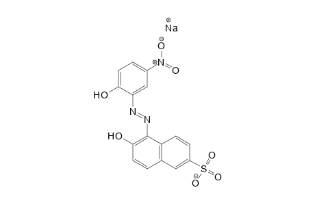 2-Naphthalenesulfonic acid, 6-hydroxy-5-[(2-hydroxy-5-nitrophenyl)azo]-, monosodium salt