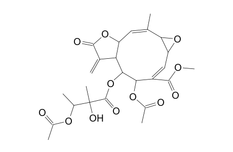Oxireno[7,8]cyclodeca[1,2-b]furan-3-carboxylic acid, 4-(acetyloxy)-5-[3-(acetyloxy)-2-hydroxy-2-methyl-1-oxobutoxy]-1a,4,5,5a,6,7,8a,10a-octahydro-10-methyl-6-methylene-7-oxo-, methyl ester, [1aR-[1aR*,2E,4S*,5S*(2R*,3S*),5aS*,8aR*,9E,10aS*]]-